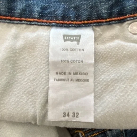 Men's Levi's Relaxed Straight May 2007 make in Mexico medium wash size 34/32 - Picture 12 of 12